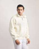 OFF WHITE ZIP TOP SWEATSHIRT