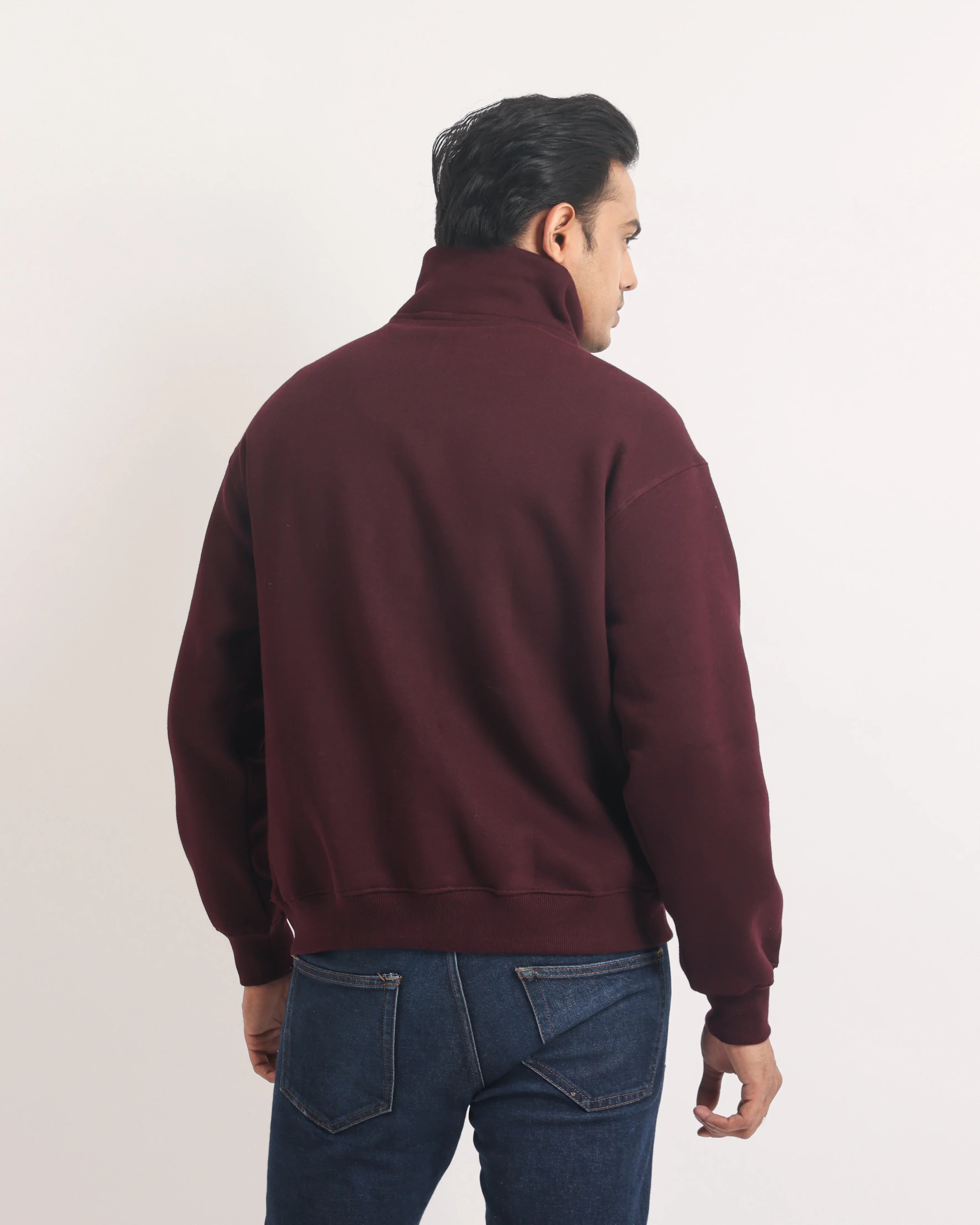 ROSEWOOD ZIP TOP SWEATSHIRT