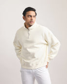 OFF WHITE ZIP TOP SWEATSHIRT