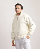 OFF WHITE ZIP TOP SWEATSHIRT