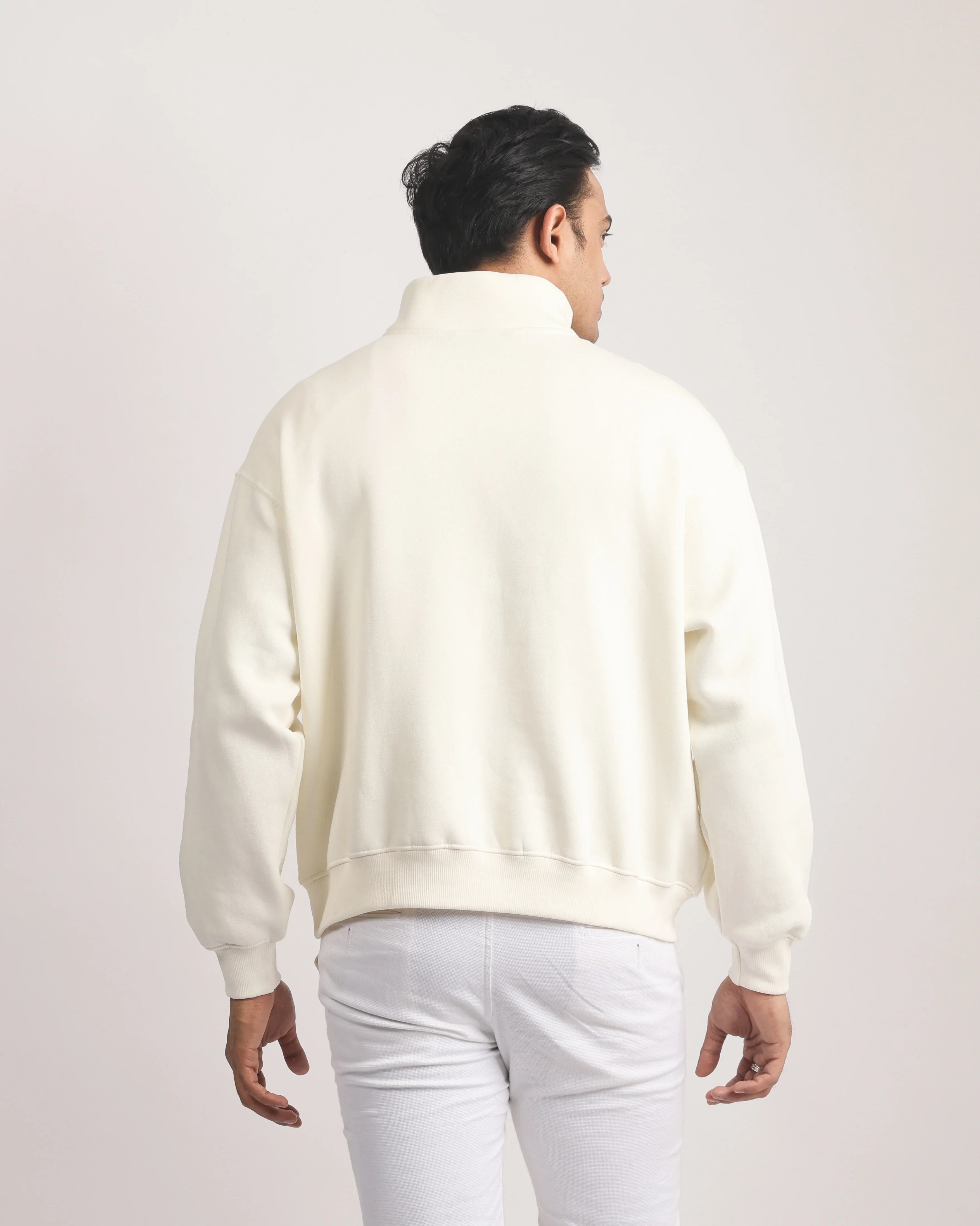 OFF WHITE ZIP TOP SWEATSHIRT